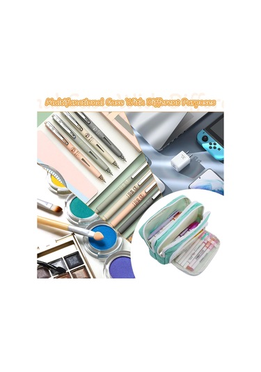 Bölmeli Kayısı Kalem Kutusu Büyük Kalem Kutuları Çok Amaçlı Kalem Çantası Şık Kalem Kutusu Masa Düzenleyici Estetik Makyaj Çantaları Diğer