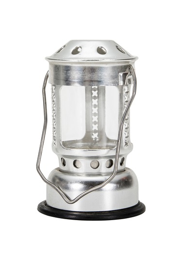 Gümüş Taşınabilir Mum Fener Gece Balıkçılığı Asılı Açık Kamp Y27407s-2 Gümüş Gümüş