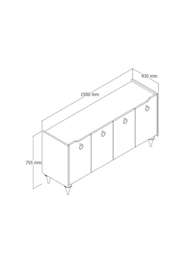 Umg Mobilya Titanyum Modern Konsol, Çok Amaçlı Dolap, Dresuar, Mutfak Dolabı, Kiler Dolabı, Tv Ünitesi Mermer Desen