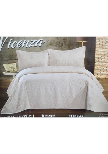 Taytüyü Nubuk Yatak Örtüsü Tek Kişilik Vicenza Kemik Çok Renkli