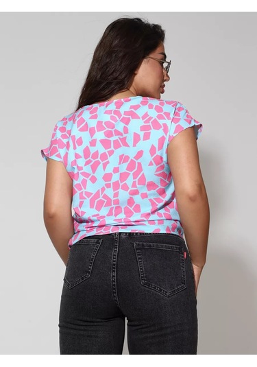 Janelshop Baskı Bluz 238361383 Pembe