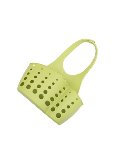 Geeksen Pvc Mutfak Lavabo Tutucu, Ayarlanabilir Düğme Ve Su Akış Delikleri İle Çift Cep Tasarımı, Sabit Kafa Uyumlu Sponge Tutucu Yeşil