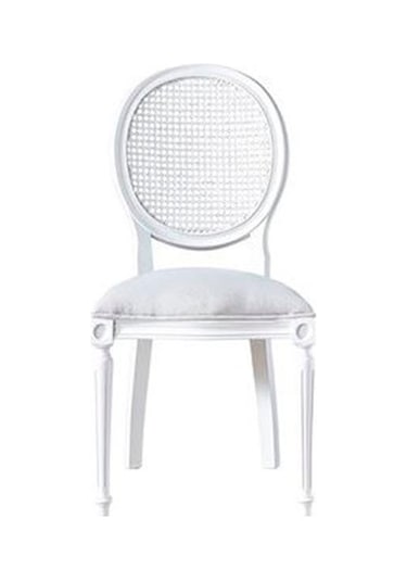 Madalyon Hazeranlı Sandalye Beyaz