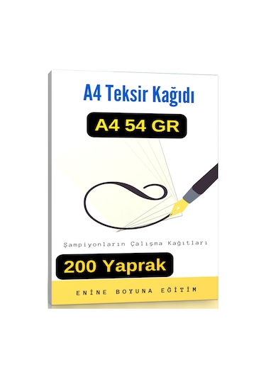 A4 Teksir Kağıdı 200 Yaprak