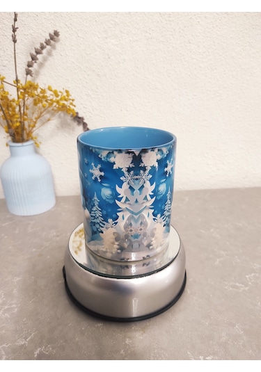 Yılbaşı Temalı Kupa Bardak Model-02 Kardan Adam Çok Renkli