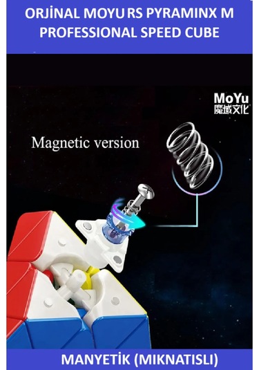 Moyu Rs Pyramınx Mıknatıslı Profesyonel Speed Cube-3x3 Zeka Küpü-sabır Küpü-wca Turnuva Küpü