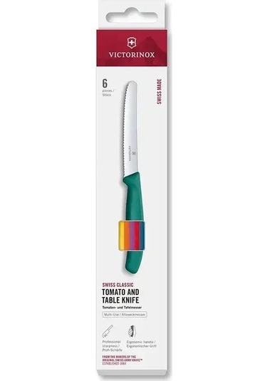 Victorinox 6.7836.6c1 Swiss Classic 6'lı Soyma Bıçağı Seti Çok Renkli