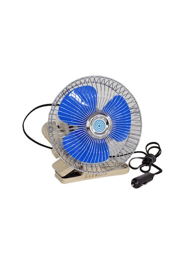 Carub 12V 8 Inç Mandallı Çakmak Soketli Karavan Tekne Vantilatör