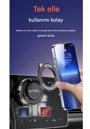 Araç Içi Telefon Tutucu - Tek Tıkla Kolay Kullanım Şık Tasarım