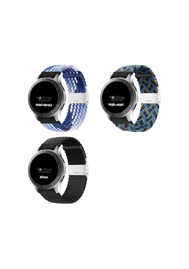NovStrap Xiaomi Mi Watch ile Uyumlu Kordon Kayış (22mm) Flexible Elastik Örgü Kayış