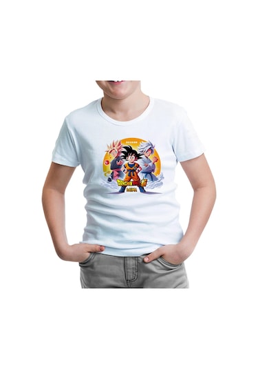 Dragon Ball Daima Ateş Topu Beyaz Çocuk Tshirt 001