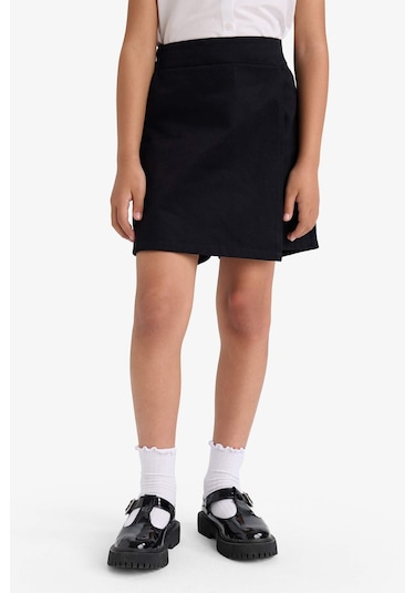 Defacto Kız Çocuk Okula Dönüş Gabardin Etek F1434a825aubk81 Siyah