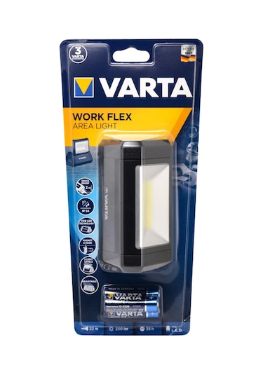 Varta Work Flex Açık Alan Aydınlatma Kamp Feneri Siyah