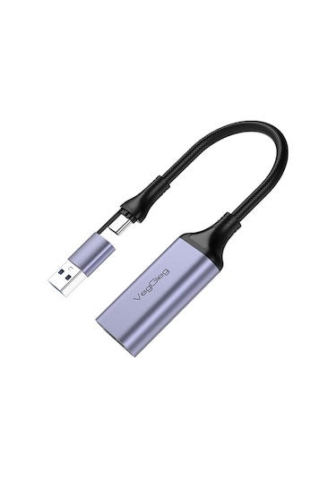 Veggieg 1080p 60hz Hdmı Video Capture Card Usb 3.0 Ve Type-c Görüntü Yakalama Kartı