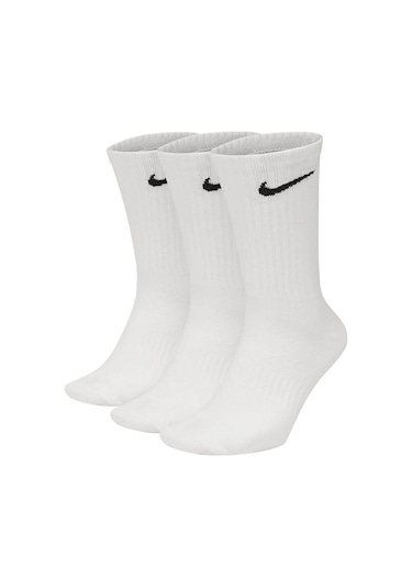 Nike Everyday Cushioned Erkek Beyaz 3Lü Çorap Sx7676-100 Beyaz