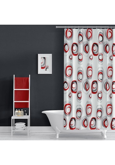 Banyo Perdesi 1 x 110 x 200 Tek Kanat Duş Perdesi Halkalı Duşakabin Perdesi 4954 Karma Çok Renkli Banyo Perdesi 1 x 110 x 200 Tek Kanat Duş Perdesi Halkalı Duşakabin Perdesi 4954 Karma Çok Renkli