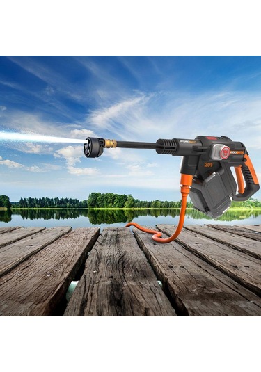 Worx Wg633e 20volt 4.0ah. Li-ion 56bar Kömürsüz Basınçlı Yıkama Tabancası + 2 Parça Yıkama Seti