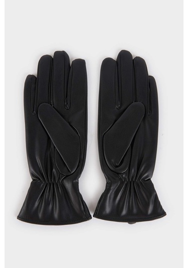 Defacto Kadın Suni Deri Eldiven F3188ax25wnbk26 Siyah