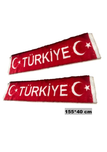 2 Adet Torpido Üstü Ay Yıldız Türkiye Yazılı Peluş Örtü 155 40 Cm