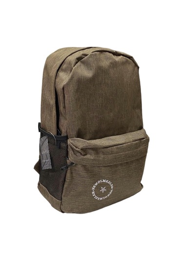 Su Geçirmez Kumaş Ortaokul Lise Unisex Okul Sırt Ve Seyahat Çantası - Kahverengi