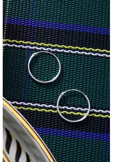 925 Ayar Gümüş Halka Küpe 1,4 Mm - 16 Mm Gümüş