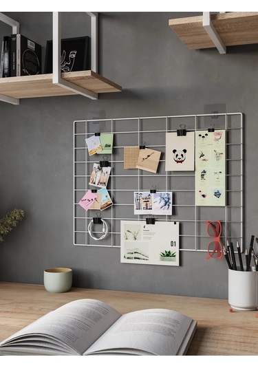 Najdı Duvar Tipi Moodboard Organizatör Izgara Fotoğraf Askısı 84357137 Beyaz