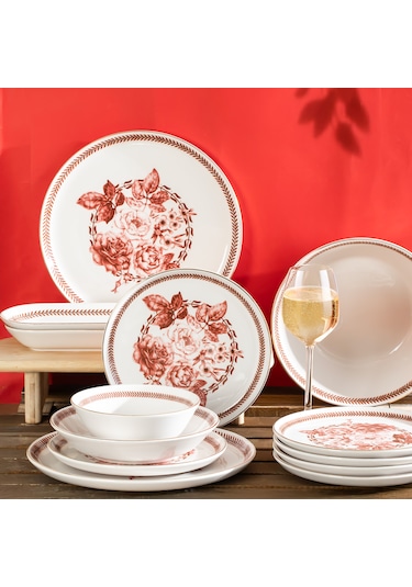 Perotti Danish Yaldızlı Stoneware 27 Parça 6 Kişilik Yemek Takımı