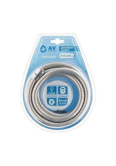 Av Engineering Duş Hortumu 1,7m - 2,3m Somun 1/2" Avsss-050 177936264 Siyah