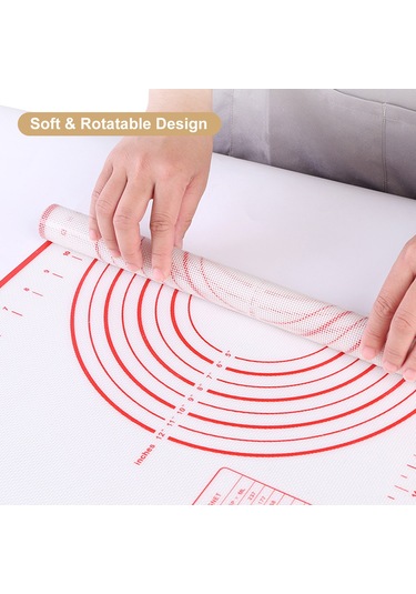 Monyee 80x60cm Siyah Silikon Pastırma Ve Hamur Hamuru Matı - Fırın Ve Barbekü Aracı Siyah