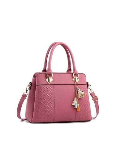 Dancemonkey Gusure Lüks Kadın Çanta, Püskül Asılı Omuz Çantası, Büyük Kapasiteli Nakış Tote, Bej-mavi Bej - Mavi