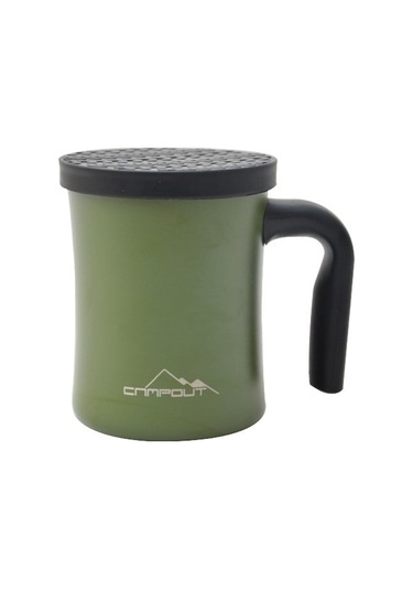 NURGAZ Campout Çift Katmanlı Termos Kupa Yeşil (NG 174-Y)