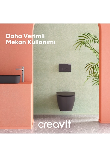 Creavit Drop Mat Gri Boyalı Kumanda Paneli  GP2002.00 Gri