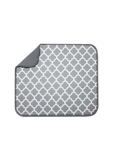 Vkemall Beyaz Örgü Desenli Çift Taraflı Mikrofiber Mutfak Kurulama Bezi, 18x24 İnç Beyaz