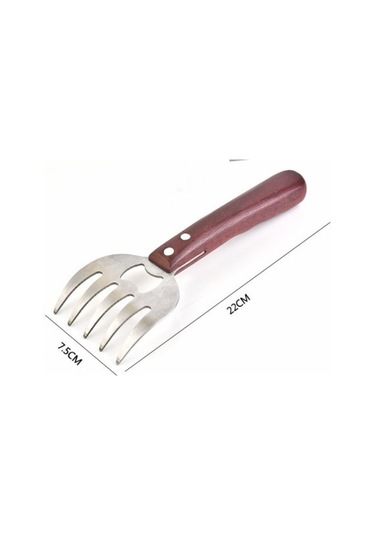 Kangvka Kırmızı 2'li Et Parçacıklı Bbq Çakısı - Ergonomik Ahşap Saplı, Isıya Dayanıklı Paslanmaz Çelik Et Kırıcı Aletleri Çok Renkli