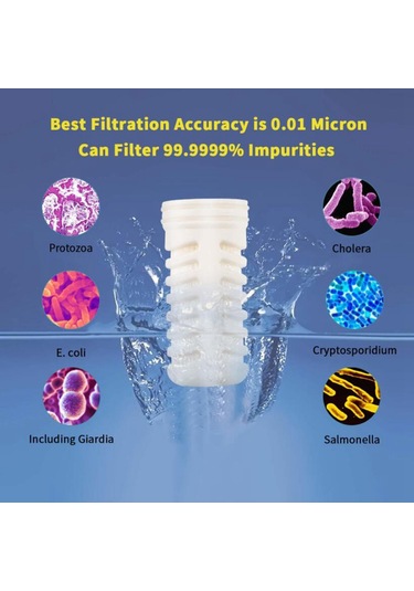 K8636 770 ML Açık Kamp Yürüyüş Bpa İçermeyen Su Filtreli Şişe Su Arıtma Şişesi Fda Sertifikalı - Yeşil