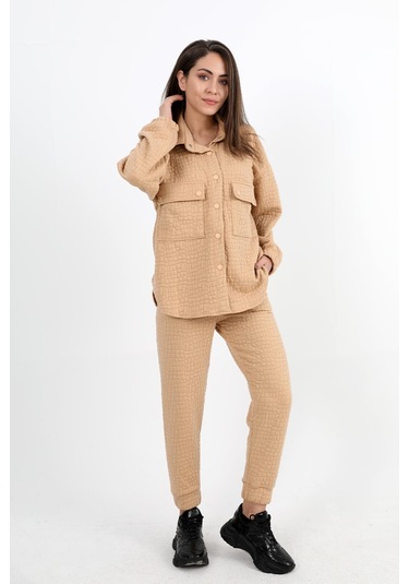 Jakarlı Kapitone İkili Takım - Vizon-vizon Vizon