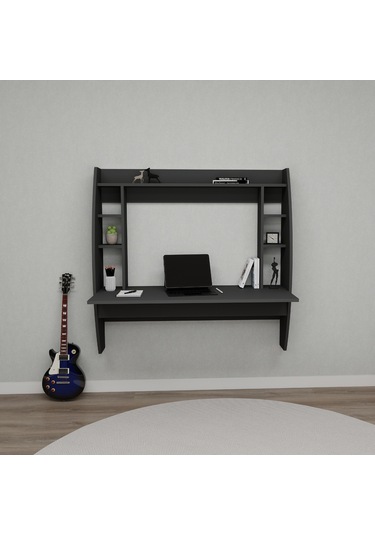 Arnetti Buğlem Duvara Monte Çalışma Bilgisayar Masası Antrasit
