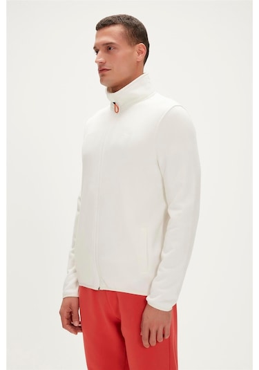 Bowie Full-zip Marshmallow Beyaz Fermuarlı Erkek Polar Sweatshirt 23.02.21.001 001