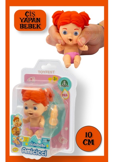 Su İçip Ciş Yapan Ciciobello Amiccici Bebek - Tuvalet Eğitimi Amaçlı Eğitici Oyuncak - 10 Cm - Ilary