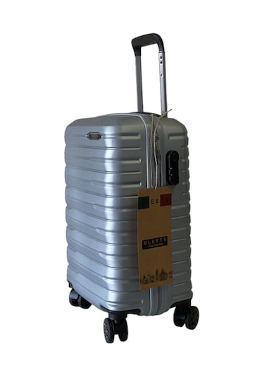 Oleets 8 Tekerli Kilitli Kabin Boy Valiz-bavul Gri
