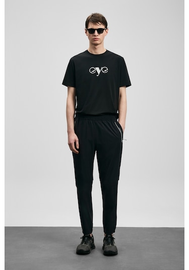 Lufian Larry Modern Grafik T- Shirt Siyah Siyah 111020306100100