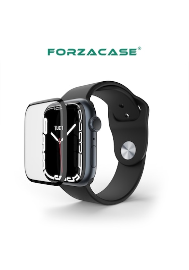 Forzacase Apple Watch 11 46mm İle Uyumlu Çerçeveli Tam Kaplayan 3d Pet Ekran Koruyucu Film - Fc016