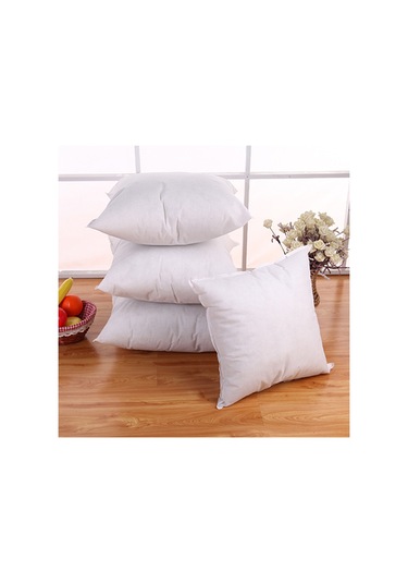 Folinda Beyaz Kare Koltuk Yastığı Dolgusu - 40x40cm/45x45cm Seçenekli - Poliester/pamuk Malzeme - Pp Pamuk Dolgulu Diğer