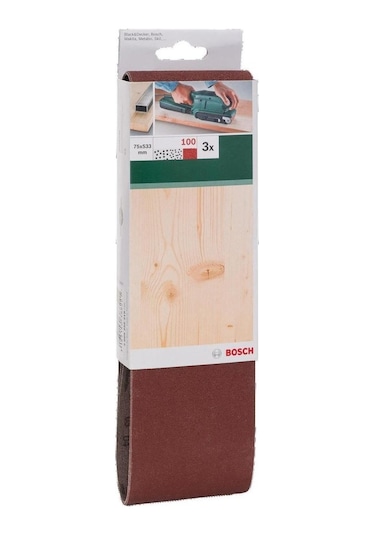 Bosch 75x533 Mm Tank Zımpara Kağıdı 100 Kum 3'Lü 2609256219