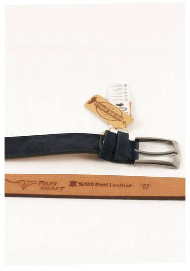 Hakiki Süet Deri Erkek Kemer Lacivert 4 Cm Lacivert