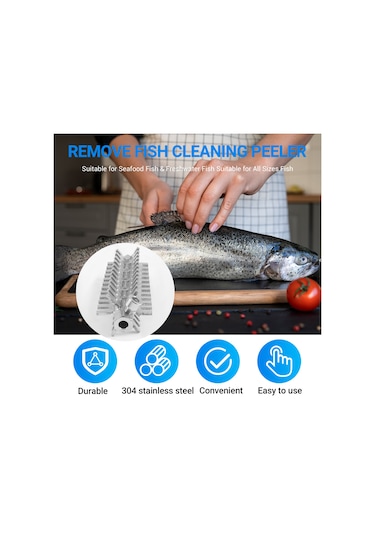 Balık Pullarını Temizleyici Aksesuarları Elektrikli Pul Temizleyici Dayanıklı D Gümüş