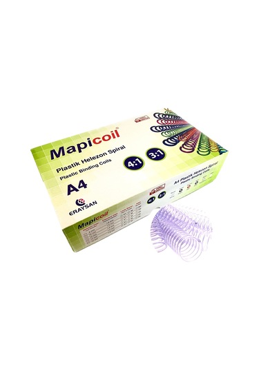 Mapicoil 4:1 Plastik Helezon Spiral 12mm Şeffaf 100 Ad. 48 Lop