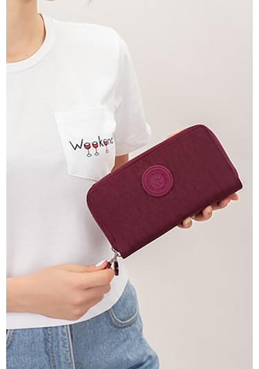 Bizoon 6001 Su Geçirmez Krınkıl Kumaş Kadın Portföy Cüzdan