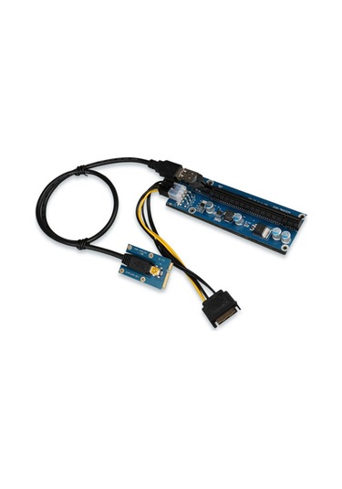 Xurunkeji Mini Pcıe - Pcıe X16 Grafik Kartı Genişletme Kartı Yükseltici Kart Pcı Express Genişletme Kartı Adaptörü Genişletme Kablosu
