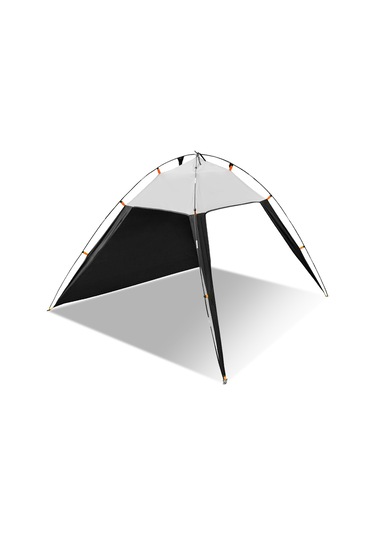 Lemestar Üç Açık Yanlıklı Hava Akışlı Erkek Bayan Geniş Görünümli Park Plaj Kamp Balıkçılık Gölge Çadırı Siyah Gri Gri - Siyah